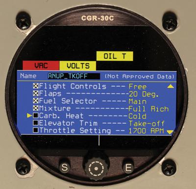 EI checklist screen